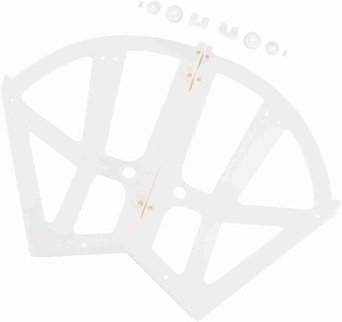 2-Layer White Shoe Cabinet Hinges - Replacement Flip Frames
