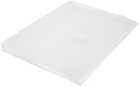 JAM PAPER Plastic 3 Hole Punch Binder Envelopes with Hook & Loop Closure - Clear - 12/Pack, 9 1/2 x 11 1/2