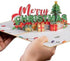 Paper Love Pop Up Christmas Card, 3D Merry Christmas, for Christmas or Holidays, 5" x 7" Cover with Envelope and