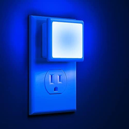 L LOHAS LED Blue Night Lights Plug into Wall 2-Pack, 0.3W Plug