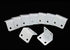 BLS 10pcs Metal L Shape Door Window Shelf Corner Brace Right Angle Bracket White