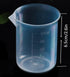 (4 PCS) Durable Plastic Graduated Beaker, 100ml Accurate Measurement Tool for Laboratory, Kitchen, Classroom Use