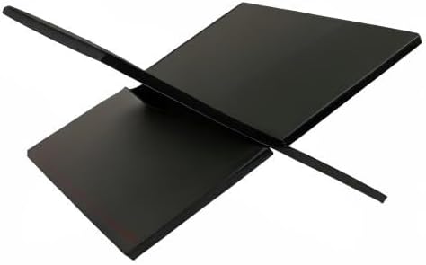 Black Acrylic Book Stand, Open Book Holder for Display and Reading, Acrylic Cookbook Stand for Coffee Table, Bible, Art