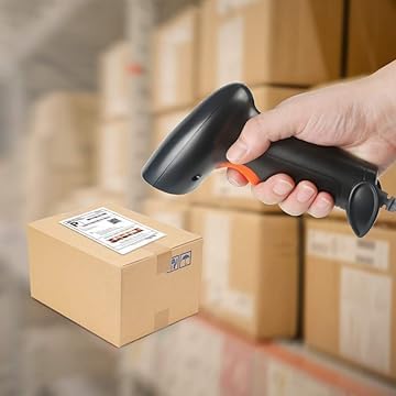 Soonmark 1D Handheld USB Barcode Scanner Wired Automatic Bar Code Reader for Supermarket, Convenience Store, Warehouse