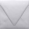 LUXPaper 6 1/2" x 6 1/2" Silver Metallic Square Contour Flap Invitation Envelopes, 50 Qty, 80lb. Text