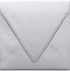 LUXPaper 6 1/2" x 6 1/2" Silver Metallic Square Contour Flap Invitation Envelopes, 50 Qty, 80lb. Text