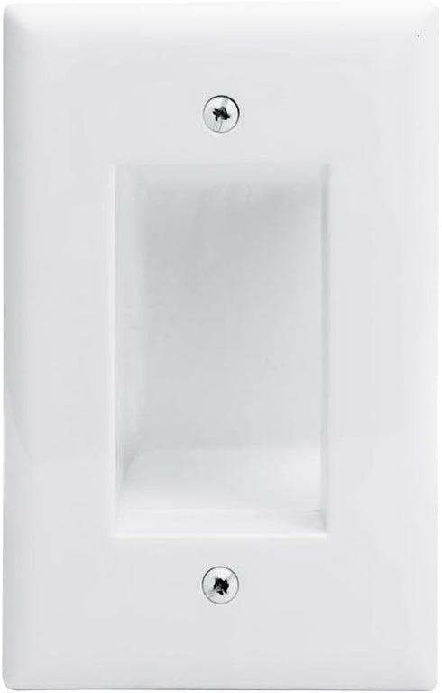 Single-Gang Quick Install Bulk Wire Plate, White by Construct Pro