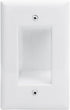 Single-Gang Quick Install Bulk Wire Plate, White by Construct Pro