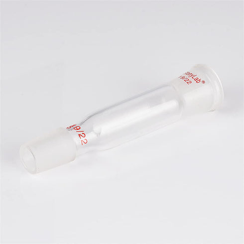 stonylab Glass Straight Connecting Adapter, 70mm from 19/22 Outer Joint to 19/22 Inner Joint