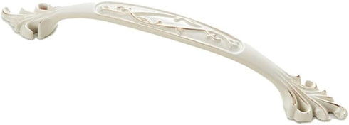 HUHUIAOH Modern Style Zinc Alloy Handle, Solid Ivory White Gold Edge Handle Wardrobe