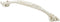 HUHUIAOH Modern Style Zinc Alloy Handle, Solid Ivory White Gold Edge Handle Wardrobe