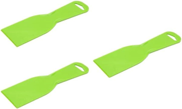 3Pcs Green Putty Scraper, 2" Plastic Flexible Putty Knives for Taping Drywall and Wall Painting Supplies