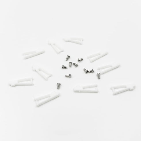 URIMPAVIDO 20PCS 21mm (1x21mm Clevis White Plastic Clevis for RC Airplane Plane Helicopter DIY Model Toy Replacement