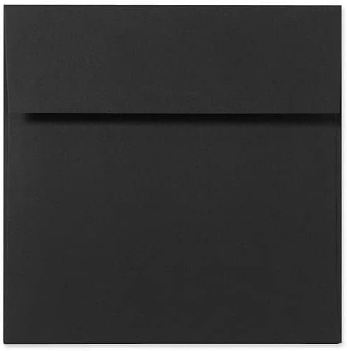 LUXPaper Square Invitation Envelopes | Peel & Press | 9" x 9" | Midnight Black | 80lb. Text | 50 Qty by LUXPaper