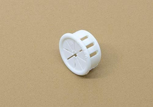 Pkg of 6 White Nylon Expandable Grommet Plug - Inside Diam 1/2", Fits Hole Size 3/4", Panel Thickness 1/32"-1/8"