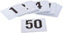 ROY TN 1 50 -Royal Industries Number 1-50 Plastic Number Card Set, 4'' by 4'', White Base