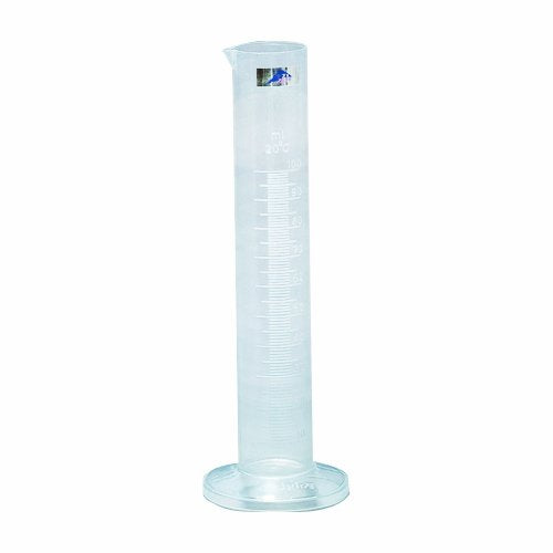 3B Scientific U29332 Transparent PMP Graduated Cylinder, 50mL Capacity, 1mL Graduation Interval