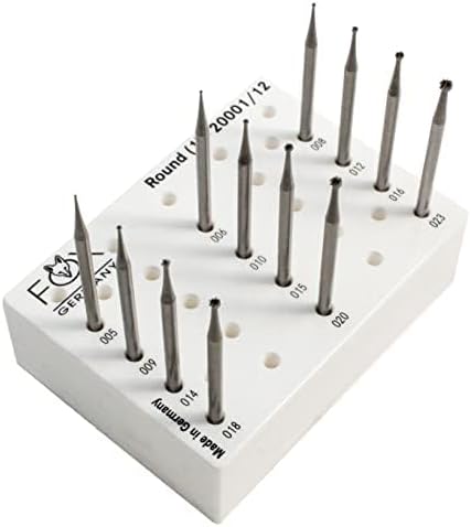 Jewelry Making Burs Set, Round Shape Ball Burs, Jewelers Fig1 005-023, Made in Germany