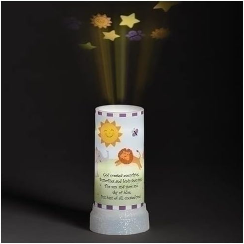 Roman LED Projector God Created Everything Night Light, 6.75-inch Height, Plastic, for Everyday Use, Nighttime, Home D cor, Church D cor by Roman