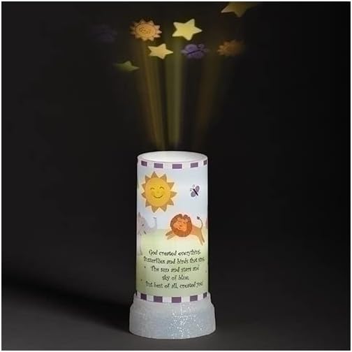 Roman LED Projector God Created Everything Night Light, 6.75-inch Height, Plastic, for Everyday Use, Nighttime, Home D cor, Church D cor by Roman