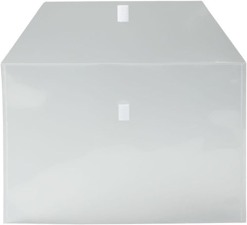 JAM PAPER Plastic Envelopes with Hook & Loop Closure - Jumbo Booklet - 12 x 18 - Clear - 3/Pack