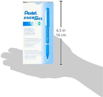 Pentel EnerGel NV Liquid Gel Pen, .5mm, Blue Ink, Blue Barrel, Dozen, BLN25C