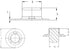 Push on Pushnut Cap Stud Size 5/8, Zinc Mech Finish, 2-Piece