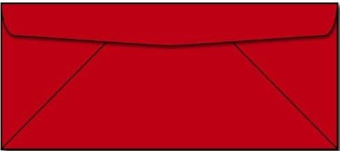 Limited Papers | #10 Envelopes | Gummed Sealing | Bulk Mail Materials | Ideal for Letters, Direct Mail, Correspondence or Greeting Cards | Standard Business Envelopes | 4 ??x 9 ½? | 100 Red Pieces by Limited Papers