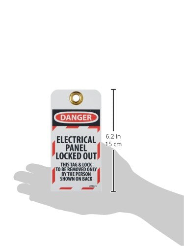 NMC LOTAG15 DANGER - Electrical Panel Locked Out Tag - Pack of 10, Vinyl