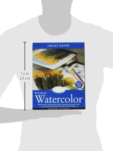 Strathmore Inkjet Watercolor Paper, 8.5x11 inches, 8 Sheets, 115lb/245g, Artist Paper for Watercolors
