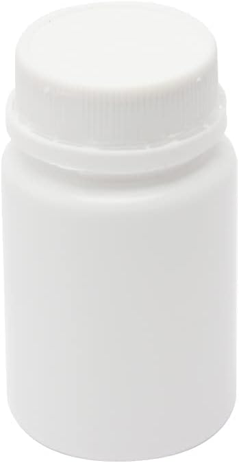 Othmro 20 Pcs 60ml/2oz PE Plastic Lab Chemical Reagent Bottles, Wide Mouth Round Storage Container