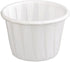 Genpak 250 Piece Pleated Paper Portion Cup, 1 oz, 1" H, White