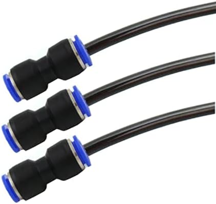 Straight Push Connectors Kit, 50 Pcs Quick Release Plastic Push to Connect Fittings for 4/6/8/10/12 mm Air Line Tubes