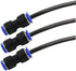 Straight Push Connectors Kit, 50 Pcs Quick Release Plastic Push to Connect Fittings for 4/6/8/10/12 mm Air Line Tubes
