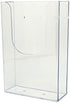 SOURCE ONE Deluxe Clear Acrylic Trifold Brochure Holder, Wide Wall Mount