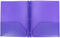 Plastic Folder with Prongs, 2 Pocket - Purple