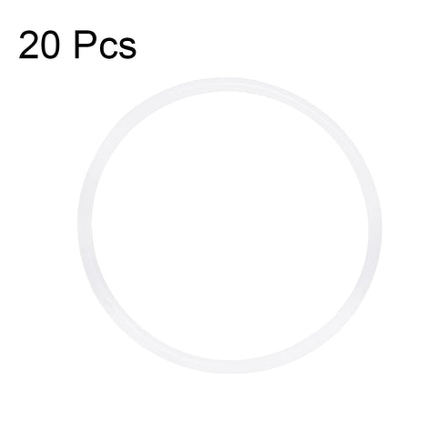 uxcell Silicone O-Rings, 32mm OD 29mm ID 1.5mm Width VMQ Seal Gasket for Pipe Repair, White, Pack of 20