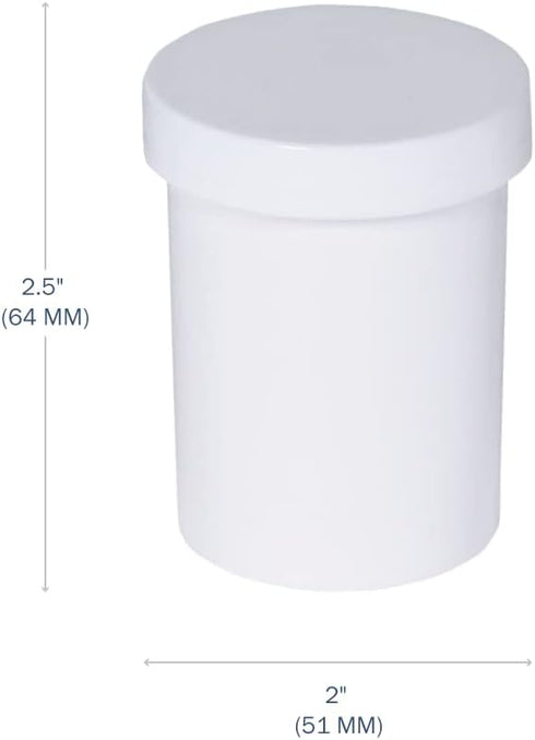 EZY DOSE Ointment Jar and Container, Screw on Cap, Leak-Proof Container for Creams and Balms, Durable Design, Ideal for DIY Skincare and Herbal Remedies, 2 oz Capacity, White (Pack of 12) by EZY DOSE