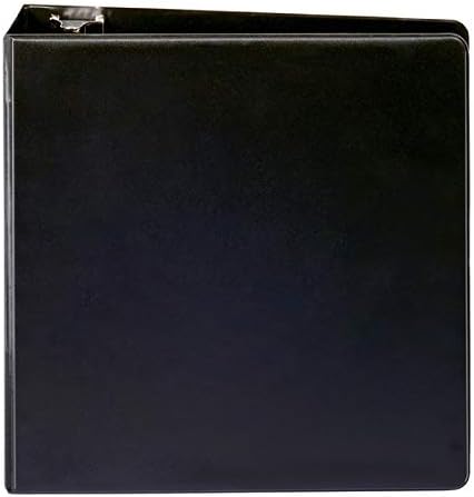OfficeMax Durable Reference Binders with Round Ring, 3", Black