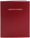 BookFactory Red Lab Notebook - 240 Pages, 8 7/8" x 11 1/4", Red Imitation Leather Cover