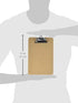 Business Source Clipboard with Standard Metal Clip, 6"x9", Brown, 16506