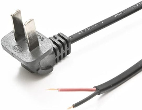 Elbow 90 Degree Angle 18AWG 2 Prong Replacement Cord, Lamp Repair Wire for Home Appliance