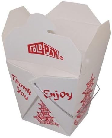 Pack of 15 PAGODA Chinese Take Out Boxes, 8 oz / Half Pint Party Favor