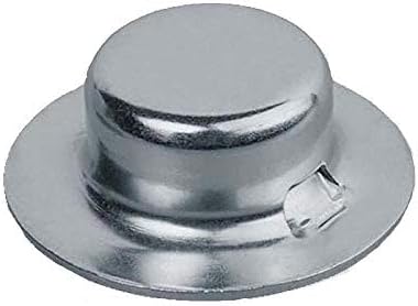 Push on Pushnut Cap Stud Size 5/8, Zinc Mech Finish, 2-Piece