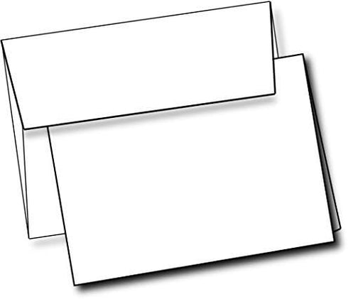 Blank White Greeting Cards with Envelopes - 5" x 7" Pack of 20 Printable Note Cards