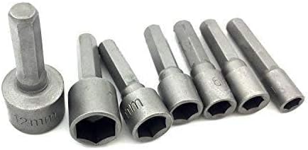 PANOVOS Set 1/4'' 14PCS Power Nuts Driver Drill Bit Tools Metric Socket Wrench Screw Driver Hex Keys