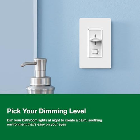 Dimmer Dimmable Dimmer Bulbs, 150W/Single-Pole 3-Way, SCL-153P-WH, Lutron Skylark LED+ Switch for LED, Lutron Switch