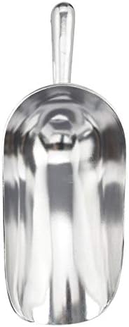 HIC Kitchen Flat Bottom Food Utility Scoop, 14-Inches, 57.5-Ounces, Anodized Cast Aluminum