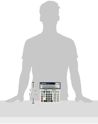 Victor 16-Digit Desktop Calculator, Silver and Blue