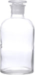 Baluue 250mL Clear Lab Chemicals Bottle, Narrow Mouth Reagent Bottle with Ground Glass Stopper